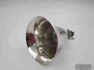 Mariachi hand bell. 1970's. Clapper. Ecuadorian Silversmiths