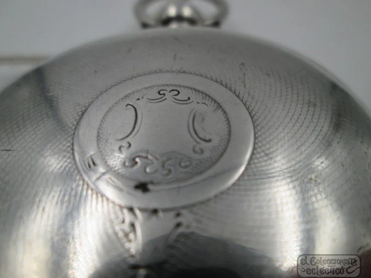 Masonic pocket watch. Sterling silver. Key-wind. 19th century