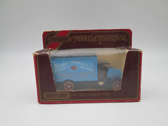 Matchbox. Models of Yesteryear. AC Mack Truck 1920. Original box. England, 1984