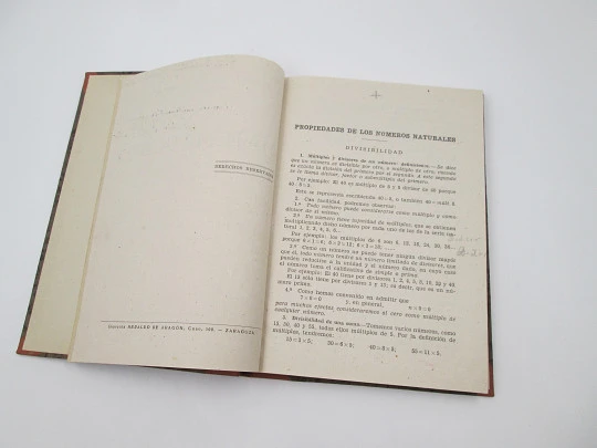 Mathematics: arithmetic, algebra and geometry. Benigno Baratech. Hardcover. 1941