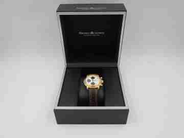 Maurice Lacroix chronograph. Automatic. Steel and gold plated. Box. 1995's. Swiss
