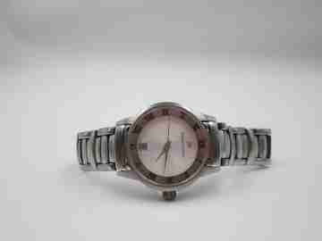 Maurice Lacroix. Steel. Bracelet. Women's. Quartz. Calendar. 1990's