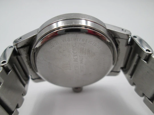 Maurice Lacroix. Steel. Bracelet. Women's. Quartz. Calendar. 1990's