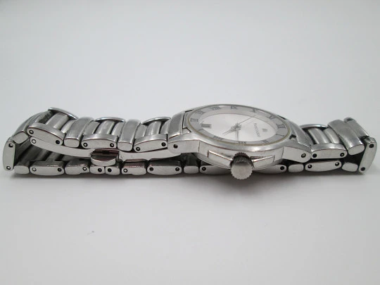 Maurice Lacroix. Steel. Bracelet. Women's. Quartz. Calendar. 1990's