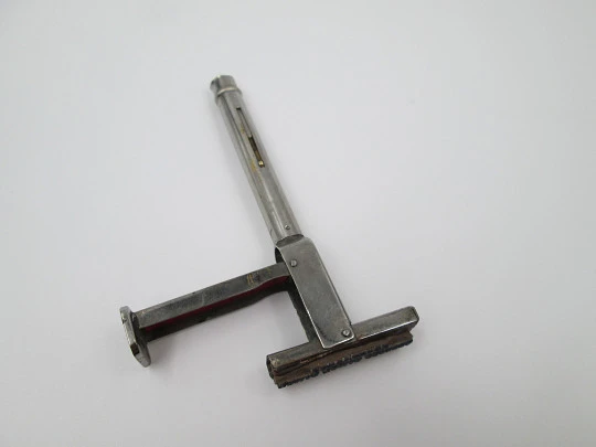 Mechanical combo. Dip pen, retractable pencil & wax seal stamp. Silver plated