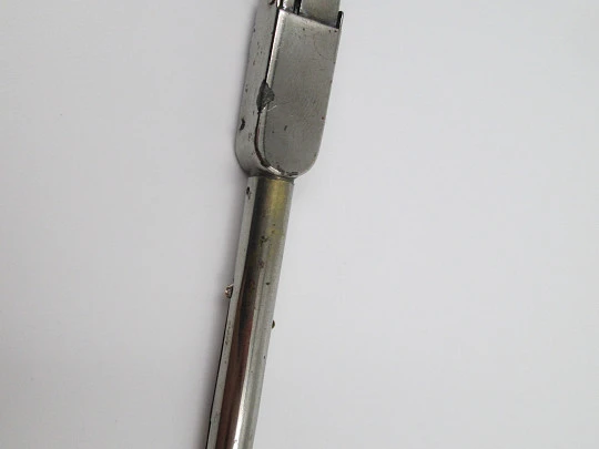 Mechanical combo. Dip pen, retractable pencil & wax seal stamp. Silver plated