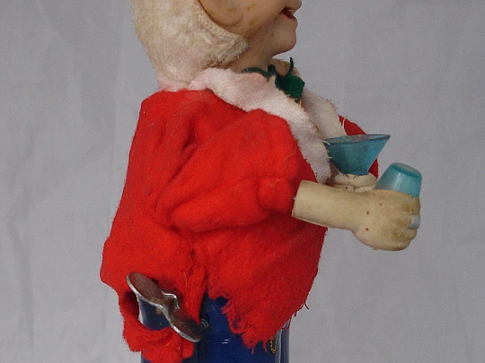 Mechanical drinker. Nomura tinplate toys. Clockwork. 1950's. Japan