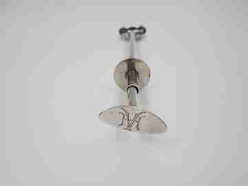 Mechanical fork / clamp for serving bread. 925 sterling silver. 1950's. Spain