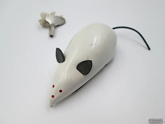 Mechanical mouse. Clockwork toy. 1960's. Metal, plastic & rubber