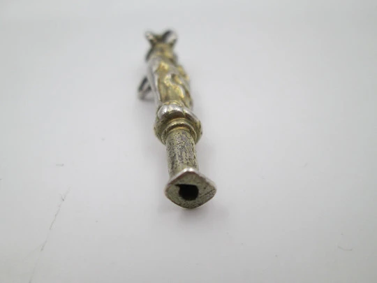 Medal (pendant) figurative Virgin of the Pilar. Silver vermeil. Ring on back. 19th century