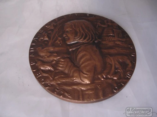 Medal. Spanish constitution of 1978. Weight: 264 grams. Bronze