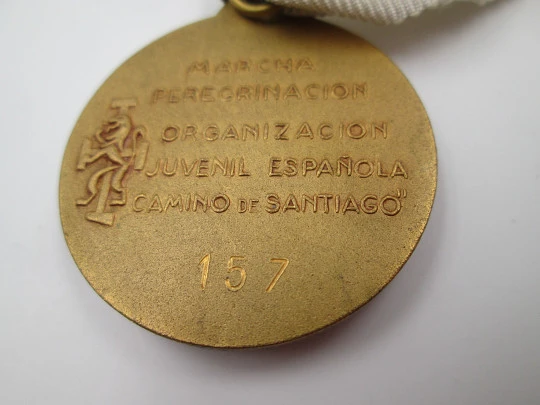 Medalla Año Santo Compostelano. Camino Santiago. 1965. Bronce