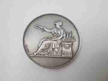Medalla Asociación Politécnica. Diosa Minerva. Plata ley 950. Nicolas Brenet. Francia. 1907