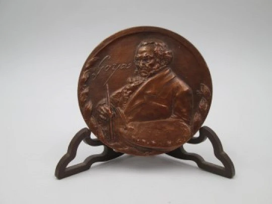 Medalla bronce FNMT 'Francisco de Goya'. Alto relieve, Fusilamientos 2 mayo. 1970