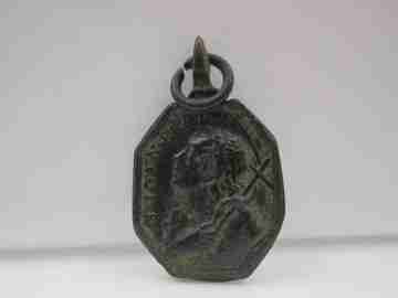 Medalla bronce. San Juan Bautista y San Pablo el Apóstol. Siglo XVIII. España