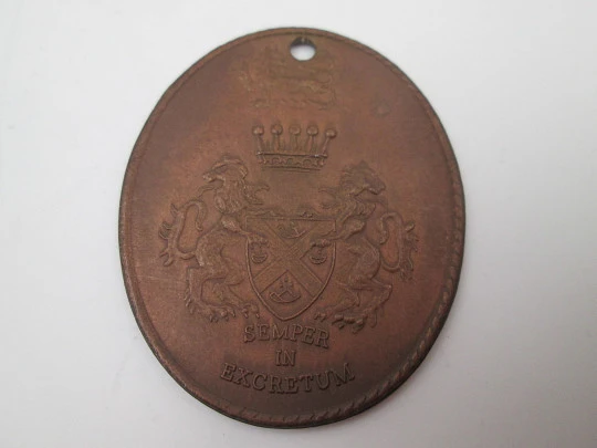 Medalla cobre miembro vitalicio The Constitutional Club. Londres. 1920