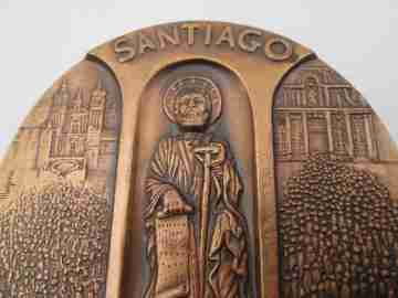 Medalla de bronce Año Santo Compostelano 1993. Alto relieve. ESM
