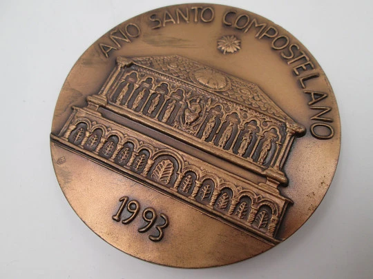 Medalla de bronce Año Santo Compostelano 1993. Alto relieve. ESM