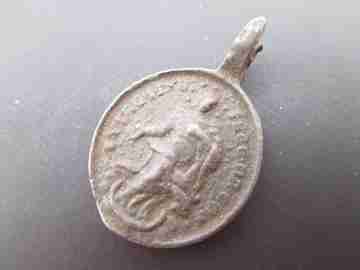 Medalla de bronce. María Inmaculada y Cáliz Eucarístico. Siglo XVIII. España