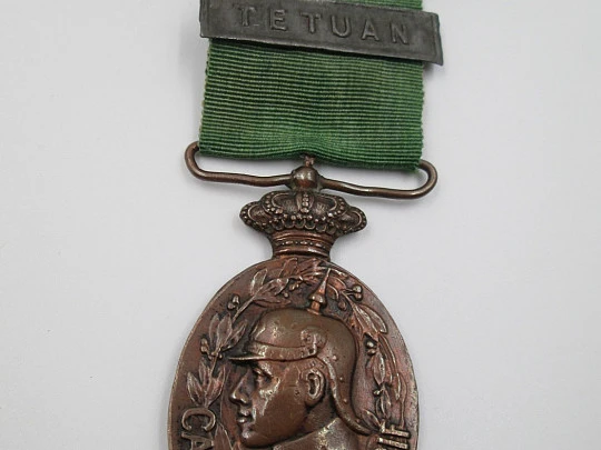 Medalla de Melilla / Campaña del Rif. Bronce. Alfonso XIII. 1909