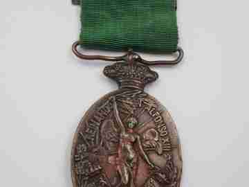 Medalla de Melilla / Campaña del Rif. Bronce. Alfonso XIII. 1909