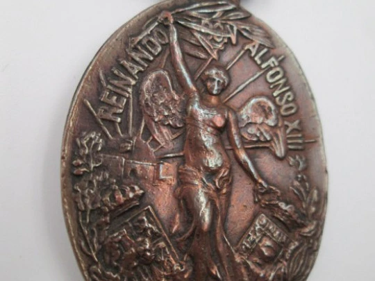 Medalla de Melilla / Campaña del Rif. Bronce. Alfonso XIII. 1909