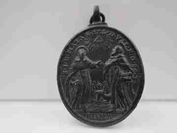 Medalla Nuestra Señora del Rescate / San Juan de Mata y San Félix de Valois. XVII