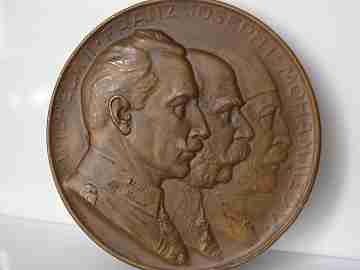 Medalla Triple Alianza. Bronce. 1914-15. Imperio Alemán. Alto relieve