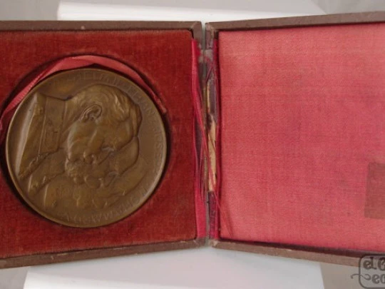 Medalla Triple Alianza. Bronce. 1914-15. Imperio Alemán. Alto relieve