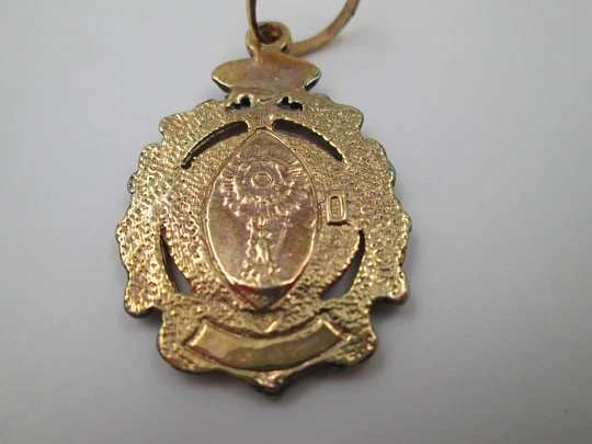 Medalla Virgen de los Ojos Grandes. Plata de ley y vermeil. España. 1980