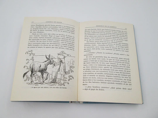 Memories of a donkey. Condesa de Segur. Black illustrations. Mateu publisher. 1958