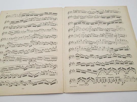 Mendelssohn Concerto Opus 64 para violín y piano. Edición Peters. Alemania. 1940