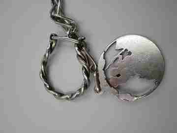 Men's keychain. Sterling silver. Saint Christopher with the child. 1950's