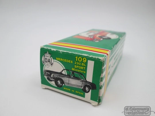 Mercedes 230 SL Sport. Joal. Box. Miniature model car. 1970's