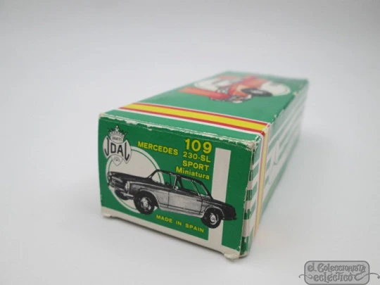 Mercedes 230 SL Sport. Joal. Caja. Coche en miniatura. Años 70