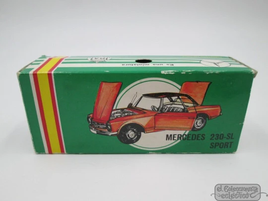 Mercedes 230 SL Sport. Joal. Caja. Coche en miniatura. Años 70