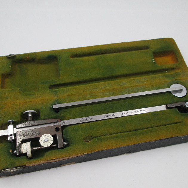 Metal Measure Tool With Scale And Calipers Amsad Box 1950s | El ...