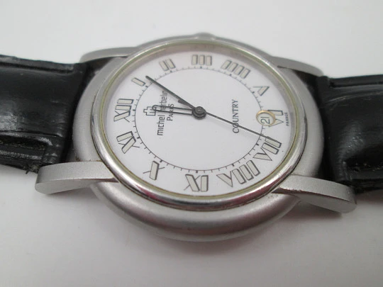 Michel Herbelin Country. Stainless steel. Quartz movement. Calendar. 1990's