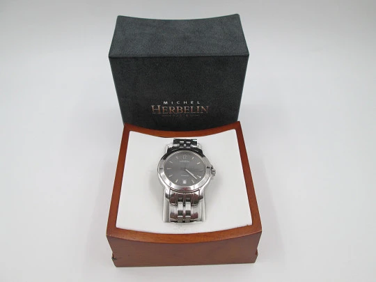 Michel Herbelin París. Stainless steel. Automatic. Bracelet. Original box