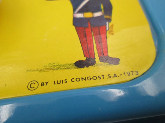 Mini-Rallye Luis Congost. Colours plastic. Hand crank. Original box. 1973. Spain