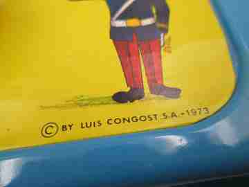 Mini-Rallye Luis Congost. Plástico colores. Manivela. Caja original. 1973. España