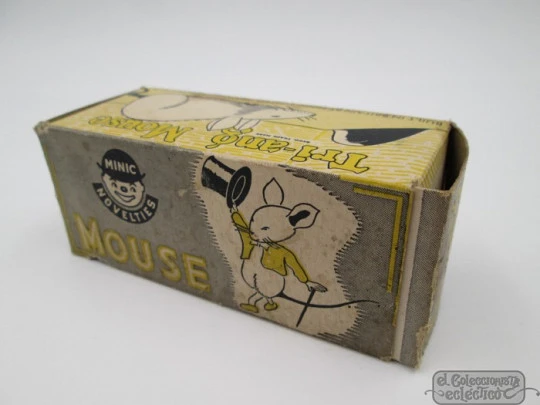 Minic Mouse. Clockwork toy. Tri-ang. England. 1950's. Plastic & rubber. Box