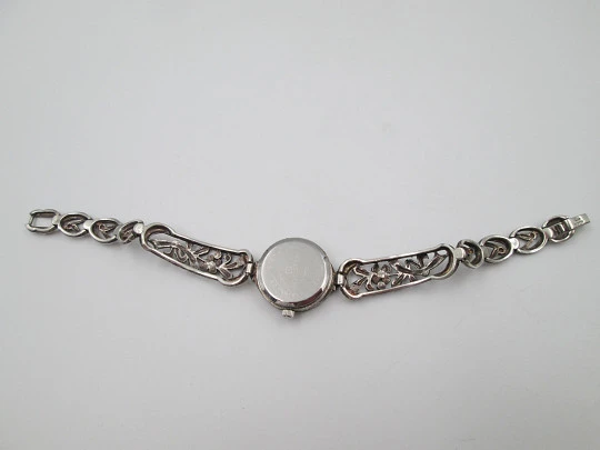 Minister women's watch. Sterling silver & marcasite. Nacre dial. Openwork bracelet Minister women's watch. Sterling silver & marcasite. Nacre dial. Openwork bracelet