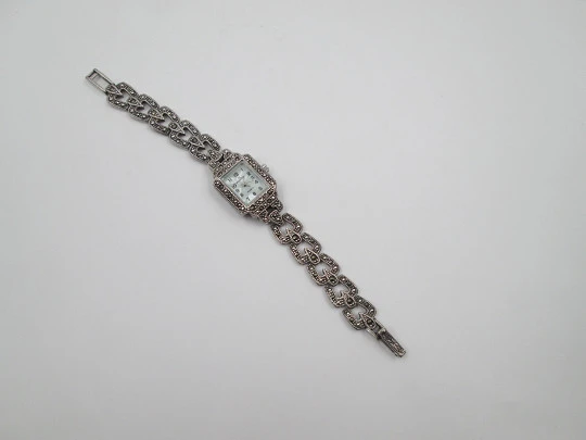 Minister women's watch. Sterling silver, Mother-of-pearl & marquesitas. Quartz Minister women's watch. Sterling silver, Mother-of-pearl & marquesitas. Quartz