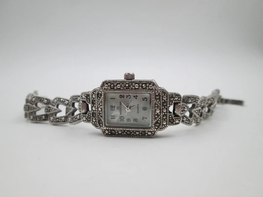 Minister women's watch. Sterling silver, Mother-of-pearl & marquesitas. Quartz Minister women's watch. Sterling silver, Mother-of-pearl & marquesitas. Quartz