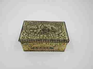 Mirat & Son starches lithographed tin box. Salamanca. 1880. Echevarría Brothers