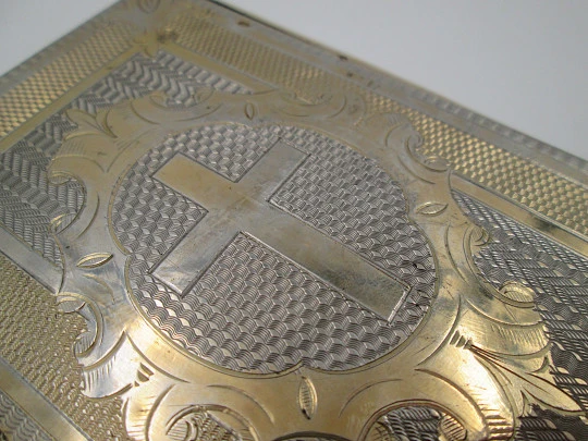 Missal / prayer book. Silver and vermeil. France. Engravings