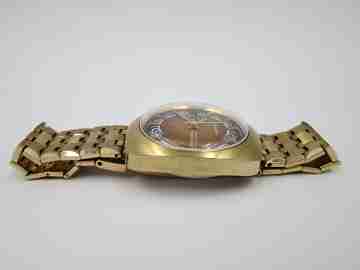 Mondia Moonlander. Gold plated & stainless steel. Automatic. 1960's. Bracelet