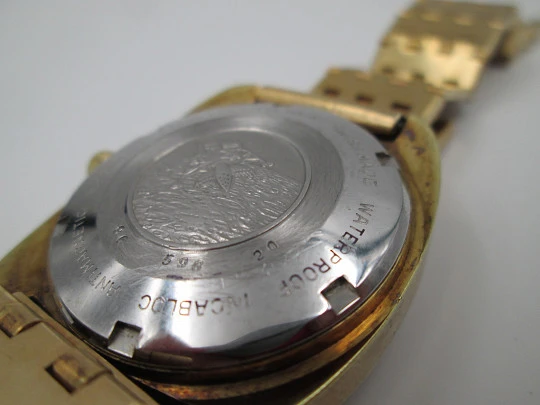 Mondia Moonlander. Gold plated & stainless steel. Automatic. 1960's. Bracelet