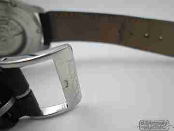 Mondia Vermot 1935. Automatic. Calendar. Stainless steel. Swiss
